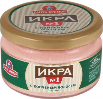 Икра мойвы с копченым лососем 180г