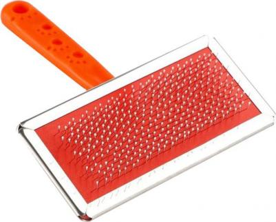 Пуходерка "Лапки" большая с каплями, 12 х 13 см, оранжевая