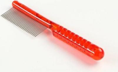 Расчёска для шерсти "Пузырьки", прозрачная, 20 х 3,6 см, красная – фото 2