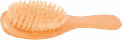 2326 Щетка-пуходерка для кошек овальная с натуральной щетиной, деревянная ручка 18 – фото 3