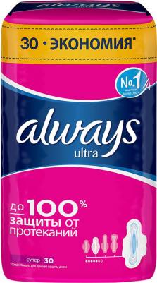 Ultra гигиенические прокладки Super Quatro, ароматизированные, 30 шт – фото 1