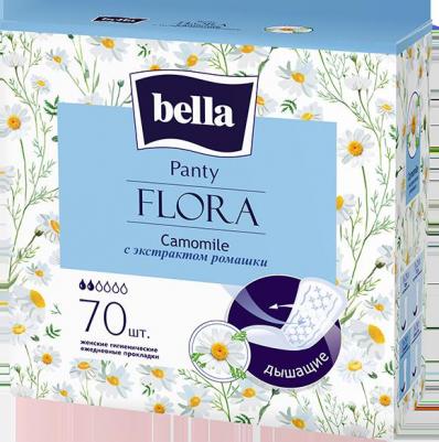 Ежедневные прокладки Panty FLORA Camomile (с экстрактом Ромашки) 70 шт – фото 4