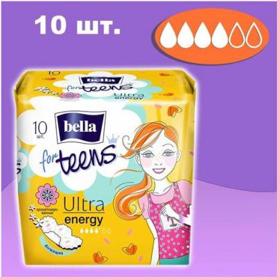 прокладки for teens ultra energy deo fresh, 10 шт – фото 6