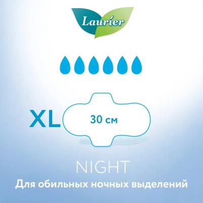 Лориэ эф прокладки женские ночные тонкие гигиенические прокладки с крылышками 30см №10 – фото 11