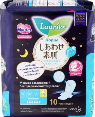 Лориэ эф прокладки женские ночные тонкие гигиенические прокладки с крылышками 30см №10