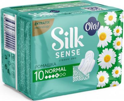 Прокладки Silk Sense Classic Wings Singles Normal "Ромашка" с крылышками, 10шт – фото 3