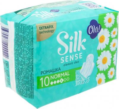 Прокладки Silk Sense Classic Wings Singles Normal "Ромашка" с крылышками, 10шт – фото 7