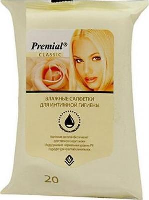 Влажные салфетки для интимной гигиены с молочной кислотой 20 штук
