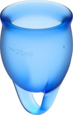 Менструальные чаши Feel Confident, 15 и 20 ml (синий) – фото 9