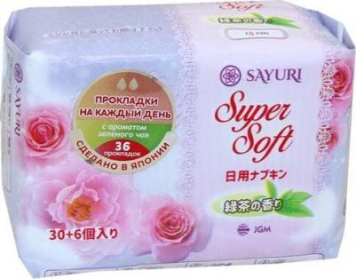 Ежедневные гигиенические прокладки Super Soft с зелёным чаем, 36 шт – фото 4