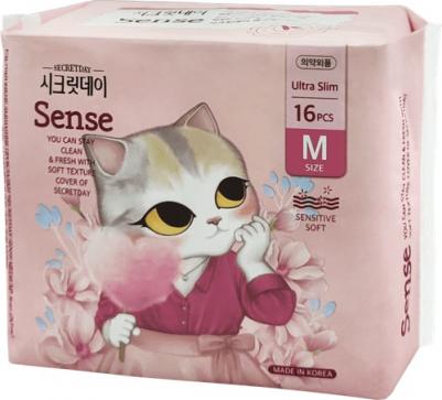 Прокладки ультратонкие дышащие органические Sense Medium 24 см, 12 шт