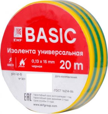 Изолента ПВХ, 0.13мм/15мм/20м, желто-зеленая, PROxima (plc-iz-b-yg) – фото 4