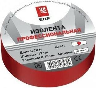 Изолента ПВХ, 0.18мм/19мм/20м, красная, PROxima (plc-iz-a-r) – фото 1