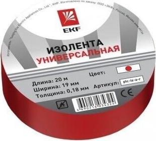 Изолента ПВХ plc-iz-b-r, 0.13мм/15мм/20м, красная, Basic (plc-iz-b-r) – фото 1