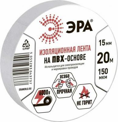 Изолента ПВХ 15ммх20м бел. C0036546