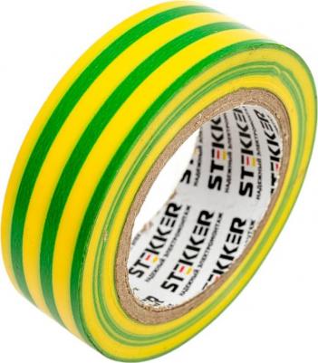 Изоляционная лента 0,13*19 мм, 10 м. желто-зеленая, INTP01319-10 – фото 1