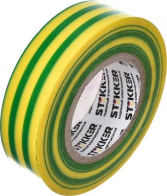 Изоляционная лента INTP01319-20 0,13*19мм, 20 м. желто-зеленая – фото 1