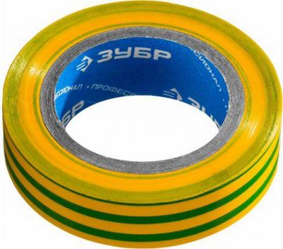 Изоляционная лента пвх Профессионал Электрик-10 15 мм х 10 м желто-зеленая