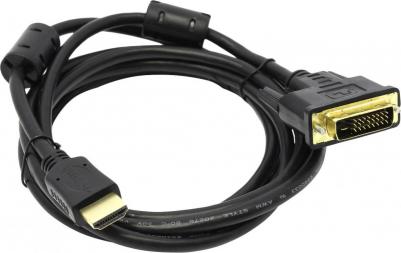 APC-073-020 Кабель HDMI M DVI M 24+1 double link, зол.разъемы, ферр.кольца, 2м – фото 2