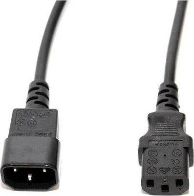 Кабель питания IEC-320-C13-IEC-320-C14, 6A, 1м, черный PC105-10A – фото 1