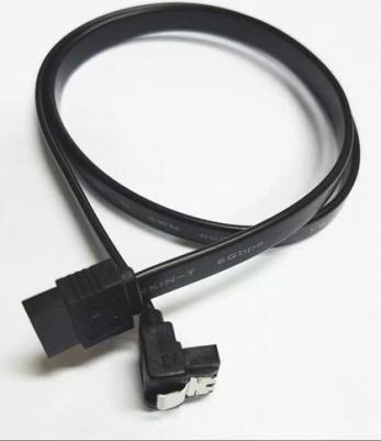 Кабель SATA3-7PL45S-(BK) Serial ATA V3.0 6Гбит/с защелка 0.45м