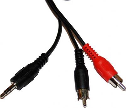 Кабель соединительный 2.0м 3.5 Jack (M) - 2xRCA (M) стерео аудио AC35J2R-020M – фото 5