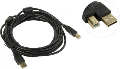 UC5010-050A Проф. кабель EXPRESS USB2.0 AM-BM FERRITES 5M BLACK – фото 1