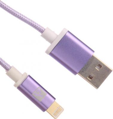 Кабель USB ACD-Style Lightning USB-A 2-сторонние коннекторы, нейлон, 1 м, фиолетовый – фото 3