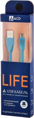 USB кабель ACD-Life Acd-u920-m1l MicroUSB Usb-a Tpe, 1м, синий Acd-u920-m1l