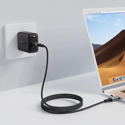 Кабель C1-09 USB-C to USB-C PD 100W Data Charging Cable, черно-серый – фото 4