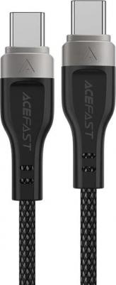 Кабель C11-03, USB Type-C (m) - USB Type-C (m), 1.2м, в оплетке, 3A, черный [af-c11-03-bk] – фото 1