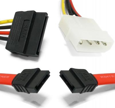 Комплект кабелей интерфейсный 7pin/7pin 48см + кабель питания 4pin/15pin 15см Gembird CC-SATA – фото 1