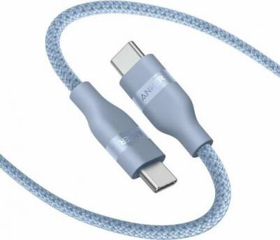 Кабель Nano Flexible Multi-Color Braided Cord USB-C to USB-C 240W 0.9m - Blue
