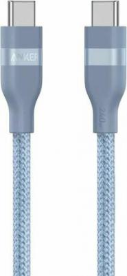 Кабель Nano Flexible Multi-Color Braided Cord USB-C to USB-C 240W 0.9m - Blue – фото 1