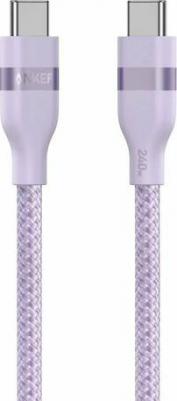 Кабель Nano Flexible Multi-Color Braided Cord USB-C to USB-C 240W 1.8m - Purple – фото 1