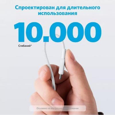 Кабель Powerline 322 USB-C to USB-C 1.8м (A81F6H21) белый – фото 10