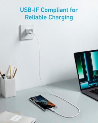 Кабель Powerline 322 USB-C to USB-C 1.8м (A81F6H21) белый – фото 12