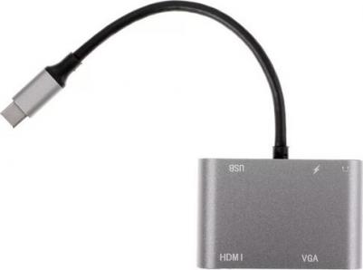 Адаптер USB Type-Cm-->VGA, HDMI 4k*30Hz, USB3.0, PD, Audio, iOpen <ACU4511> – фото 1