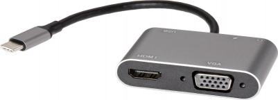 Адаптер USB Type-Cm-->VGA, HDMI 4k*30Hz, USB3.0, PD, Audio, iOpen <ACU4511> – фото 2