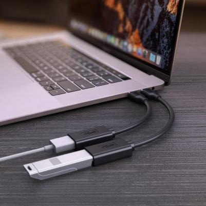 Комплект адаптеров USB-C to USB 3.0 (2 шт) чёрные (CB-A26) – фото 3