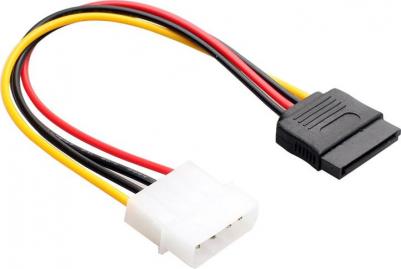 Кабель-переходник питания Molex(M)-SATA 15-pin(F), прямой