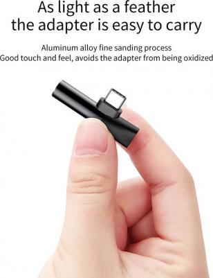 Аудио-переходник L41 Type-C/Type-C Black – фото 6