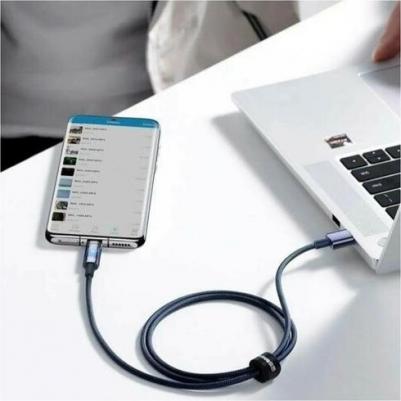 Автоматическое отключение питания Explorer Series Кабель для быстрой зарядки USB для передачи данных Type-C 100 Вт 2 м Синий – фото 1