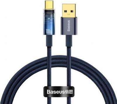 Автоматическое отключение питания Explorer Series Кабель для быстрой зарядки USB для передачи данных Type-C 100 Вт 2 м Синий – фото 3