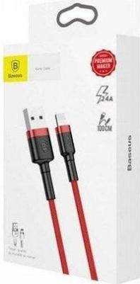 Кабель Cafule Cable USB - Lightning, 2.4А 1m Red – фото 3