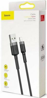 Кабель Cafule Lightning 3m Grey/Black (CALKLF-RG1) – фото 1