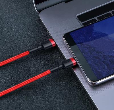 Кабель Cafule Type-C 1m Red/Black/Red – фото 4