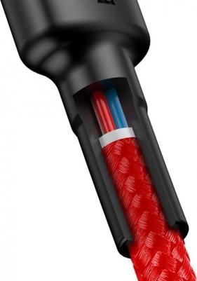 Кабель Cafule Type-C 1m Red/Black/Red – фото 7