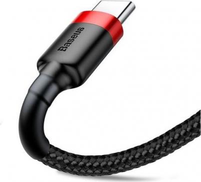 Кабель Cafule USB - Type-C 2А 3м Black/Red (CATKLF-U91) – фото 2