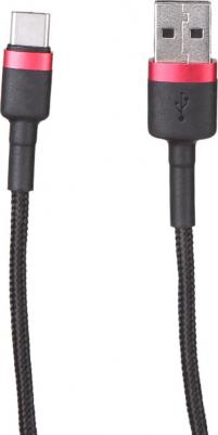 Кабель Cafule USB - Type-C 2А 3м Black/Red (CATKLF-U91) – фото 3